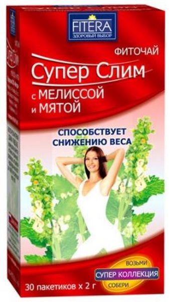 Изображение товара Супер слим чай Мята и мелисса 30шт по 2г Супер слим чай Мята и мелисса 30шт по 2г фотография