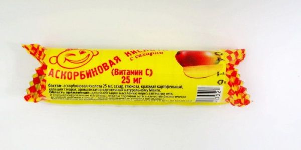 Изображение товара Аскорбиновая кислота, 10 таблеток манго Аскорбиновая кислота, 10 таблеток манго фотография